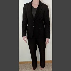 Tahari Suit Set Formal Black Pin Stripe